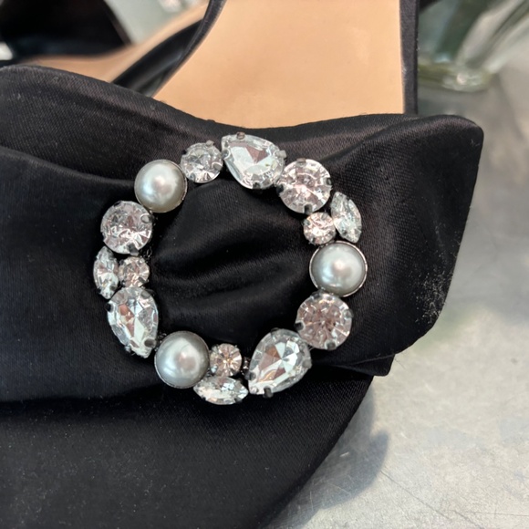 AMELIA GRACE  Satin rhinestone kitten heel - Picture 2 of 7